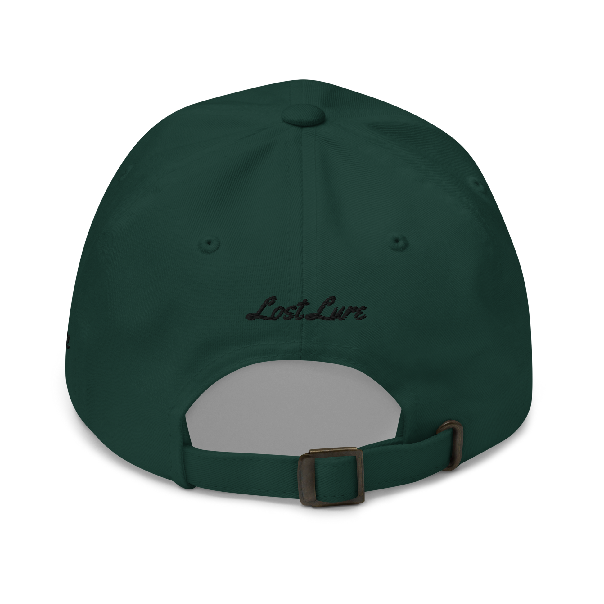 Green Bass Fishing Hat with embroidered largemouth bass on the front