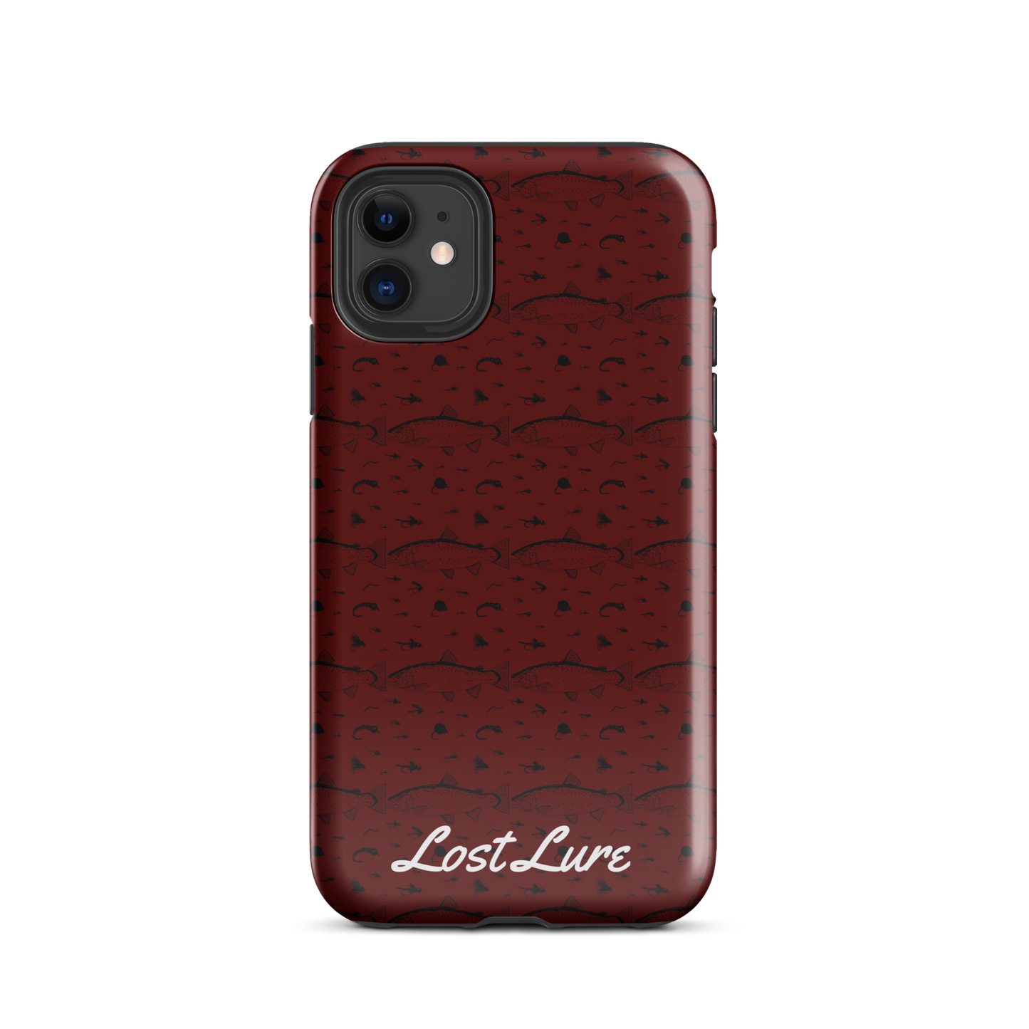 Trout and Fly Pattern for iPhone® (Red)
