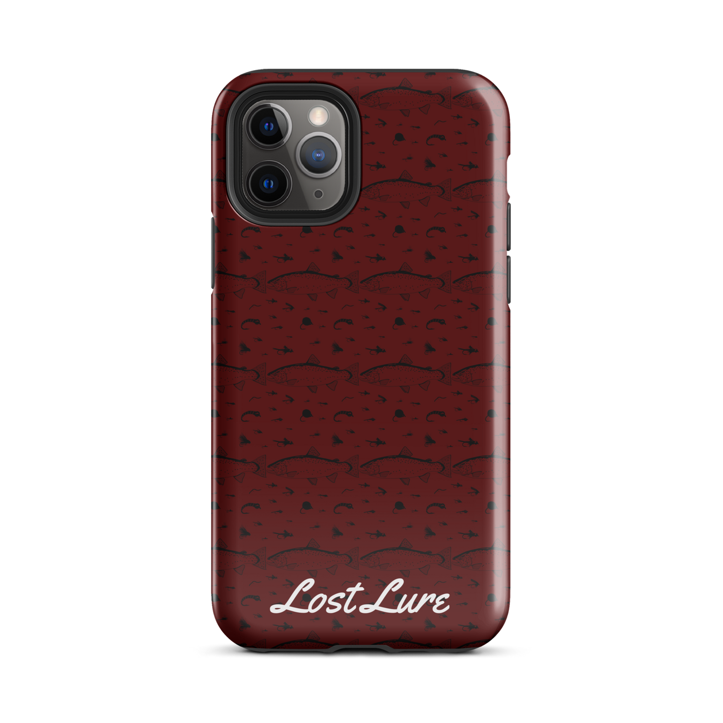 Trout and Fly Pattern for iPhone® (Red)