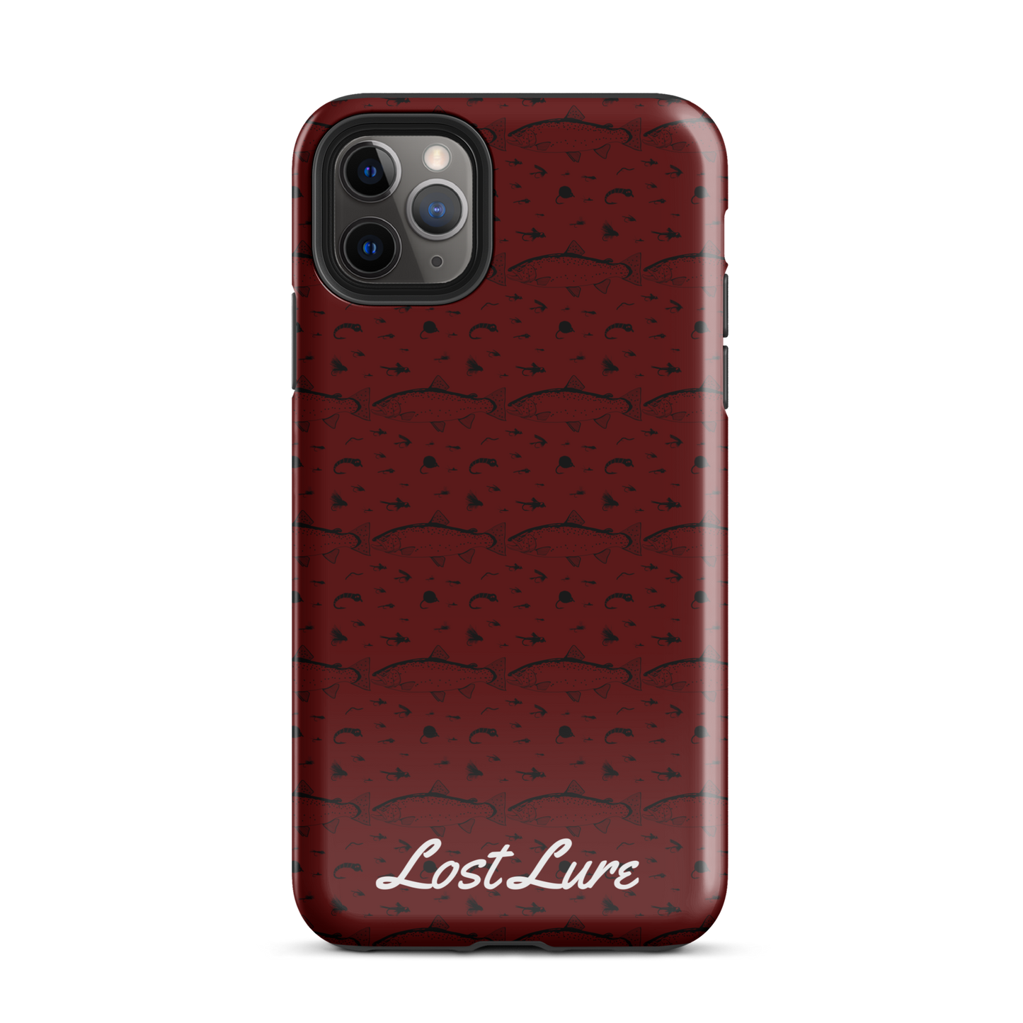 Trout and Fly Pattern for iPhone® (Red)