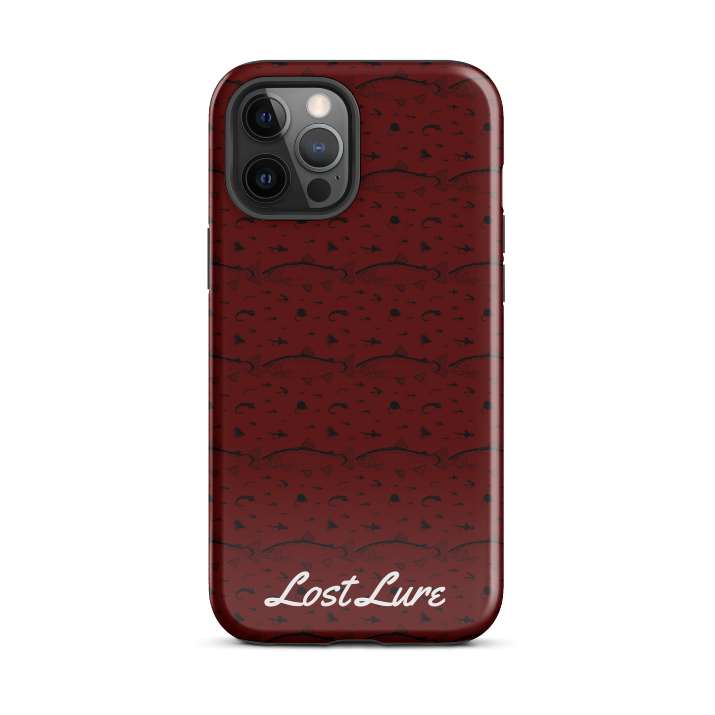 Trout and Fly Pattern for iPhone® (Red)