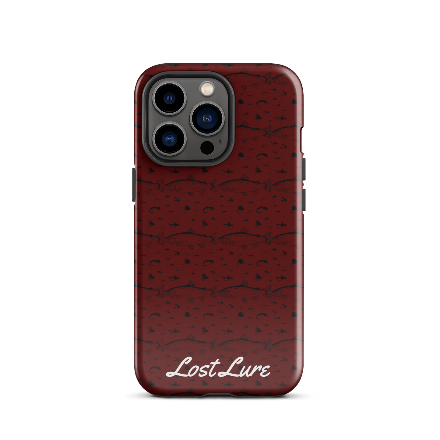 Trout and Fly Pattern for iPhone® (Red)