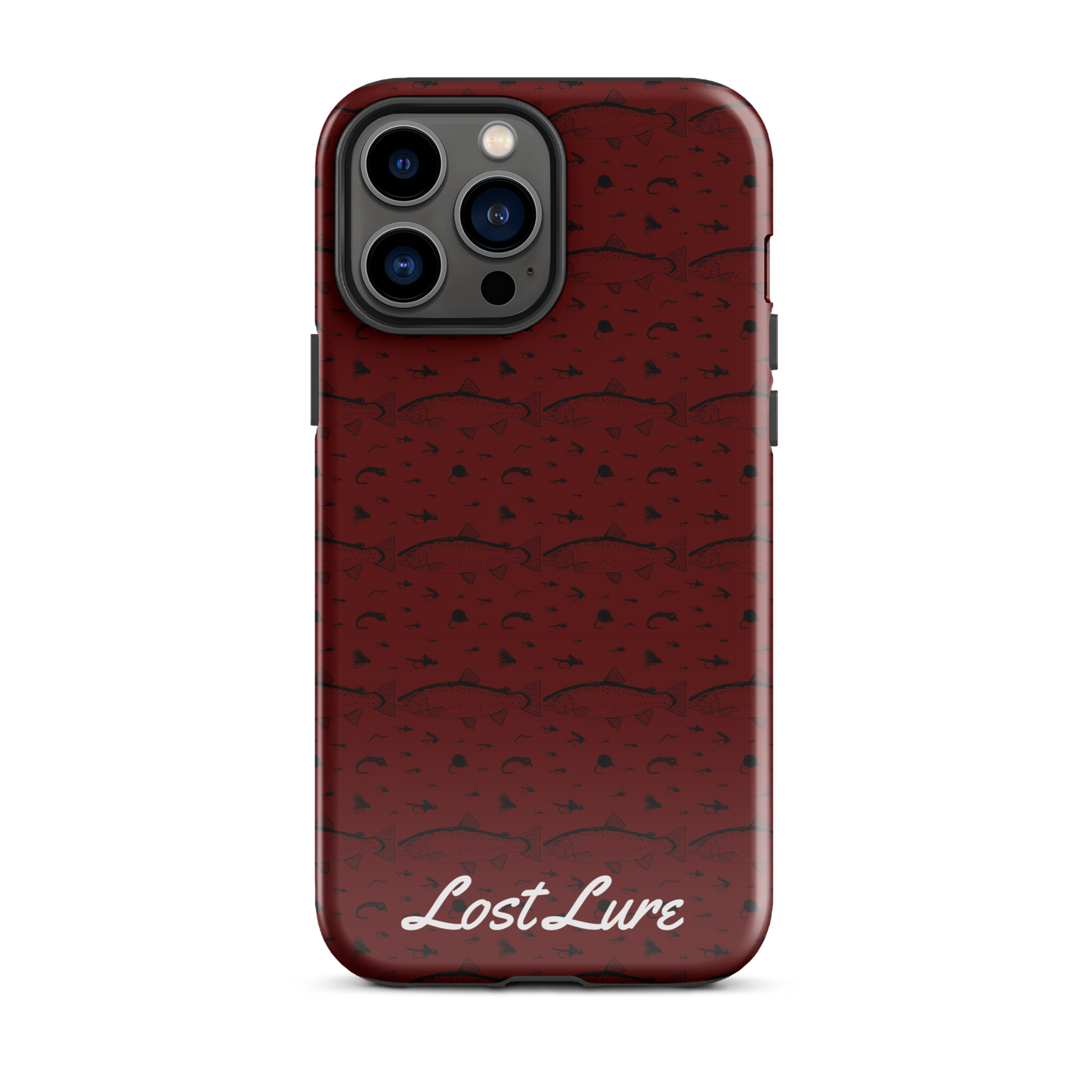 Trout and Fly Pattern for iPhone® (Red)