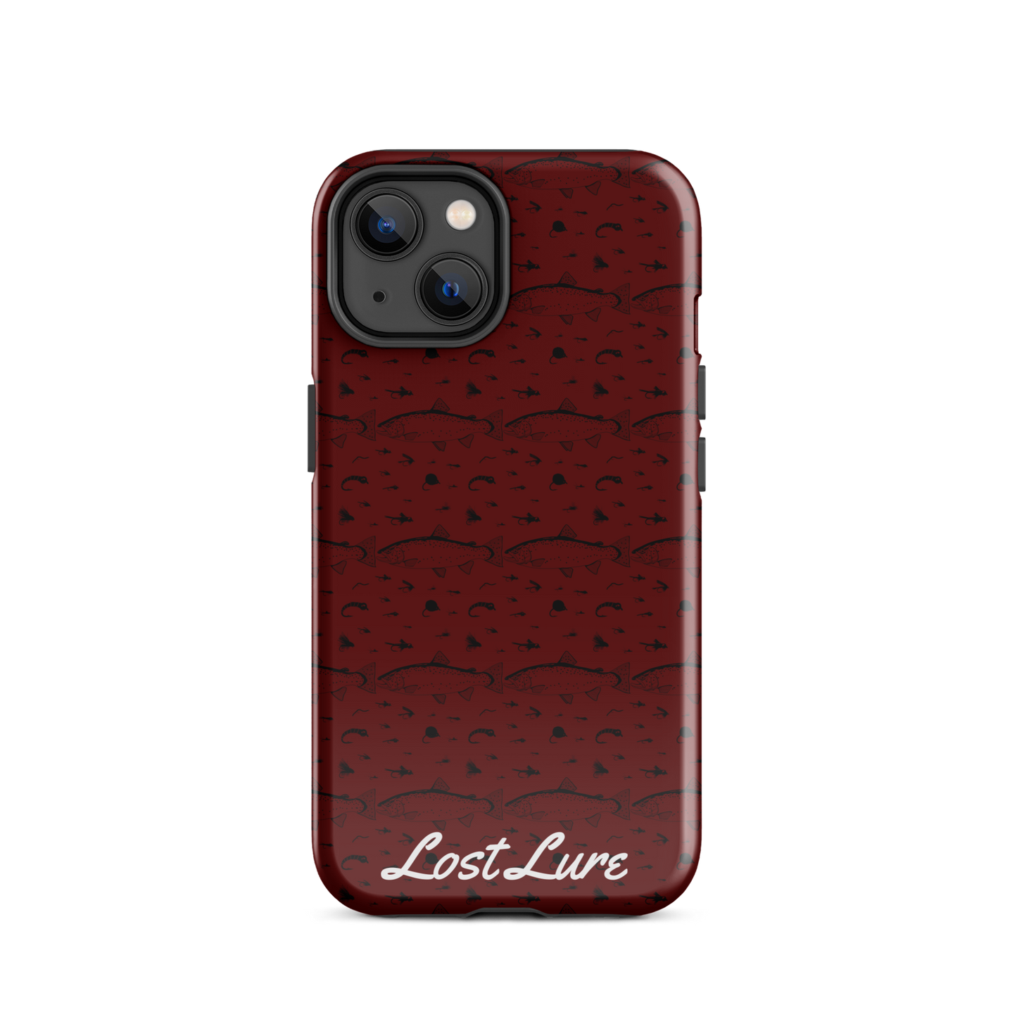 Trout and Fly Pattern for iPhone® (Red)