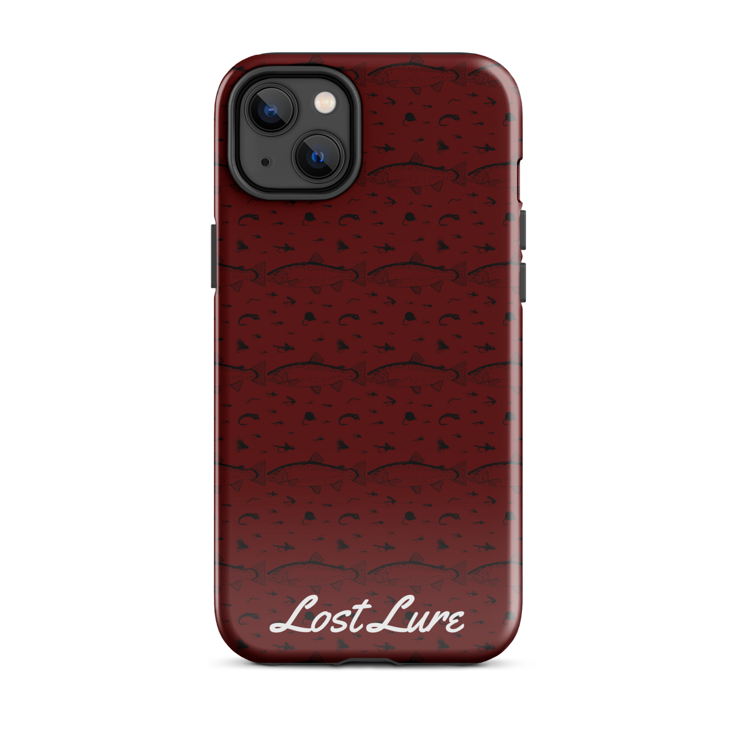 Trout and Fly Pattern for iPhone® (Red)