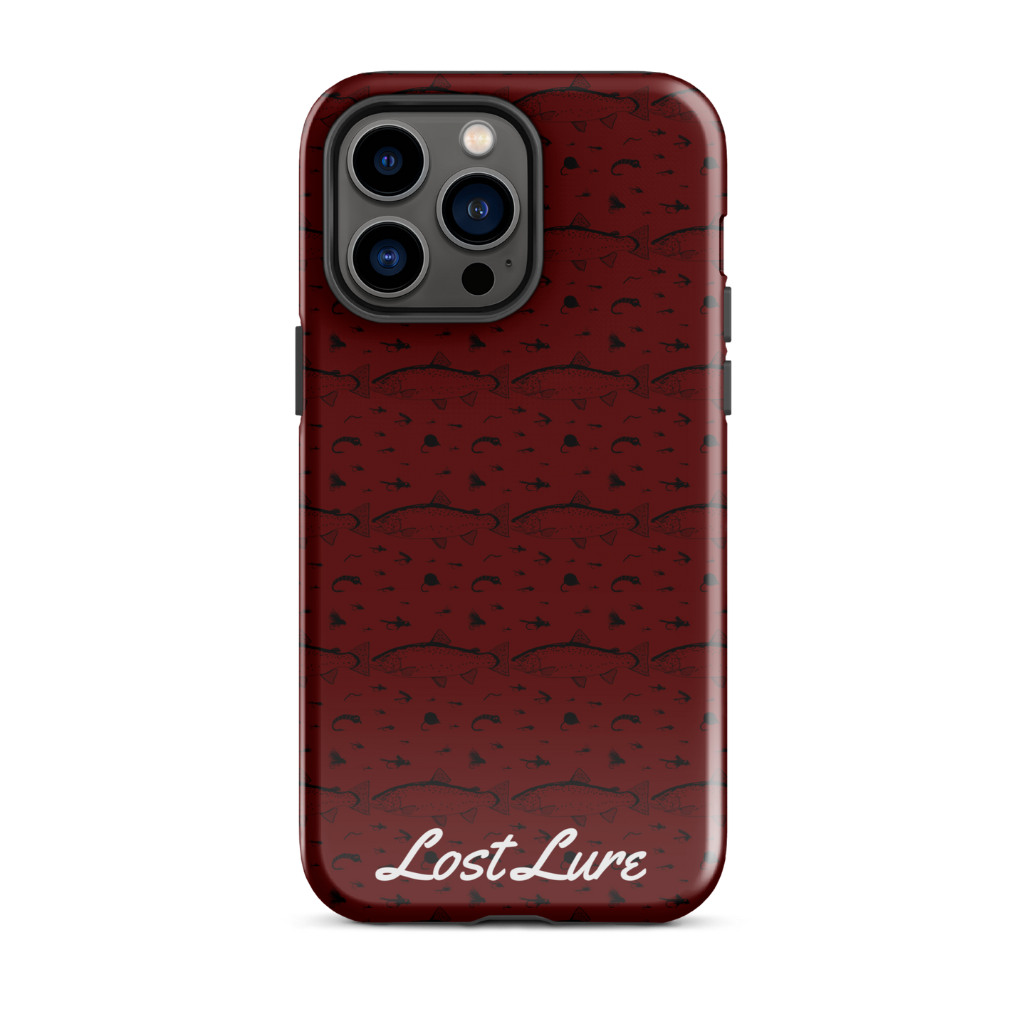Trout and Fly Pattern for iPhone® (Red)
