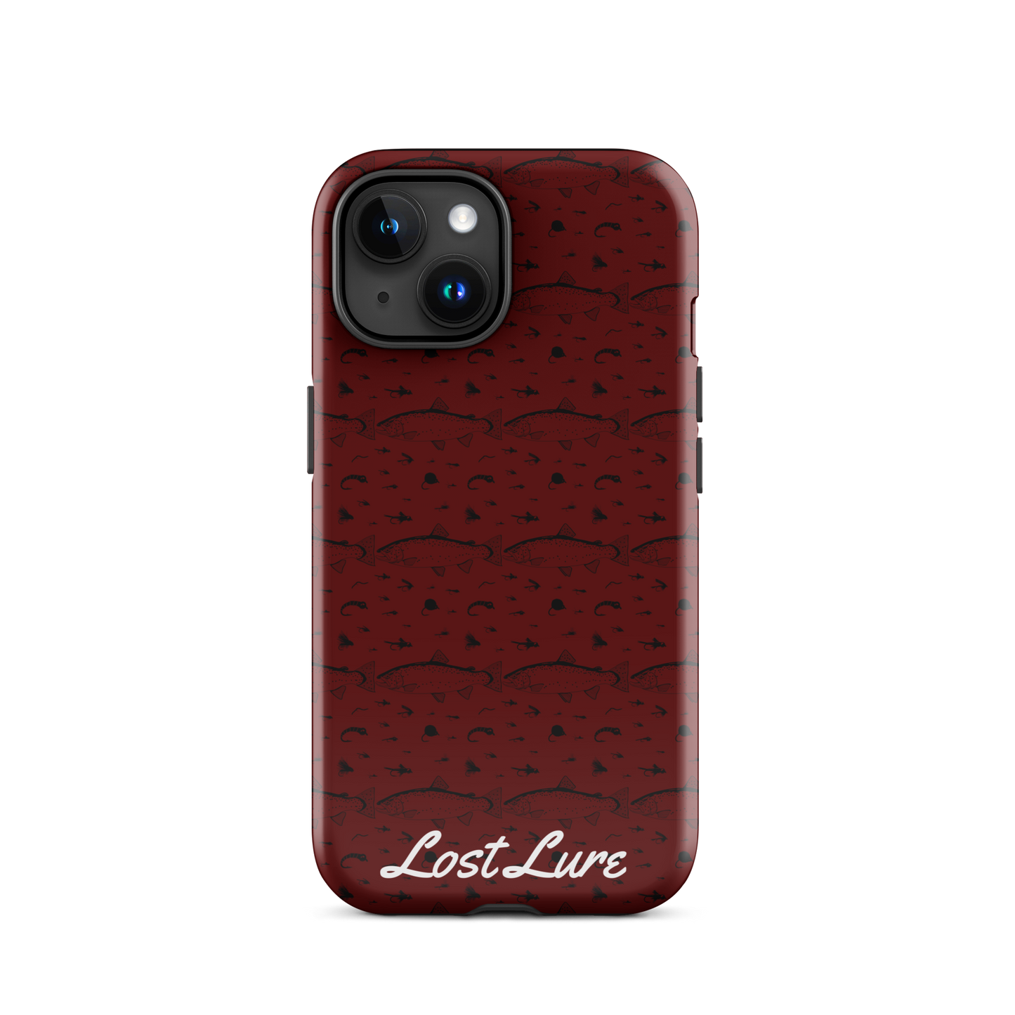 Trout and Fly Pattern for iPhone® (Red)