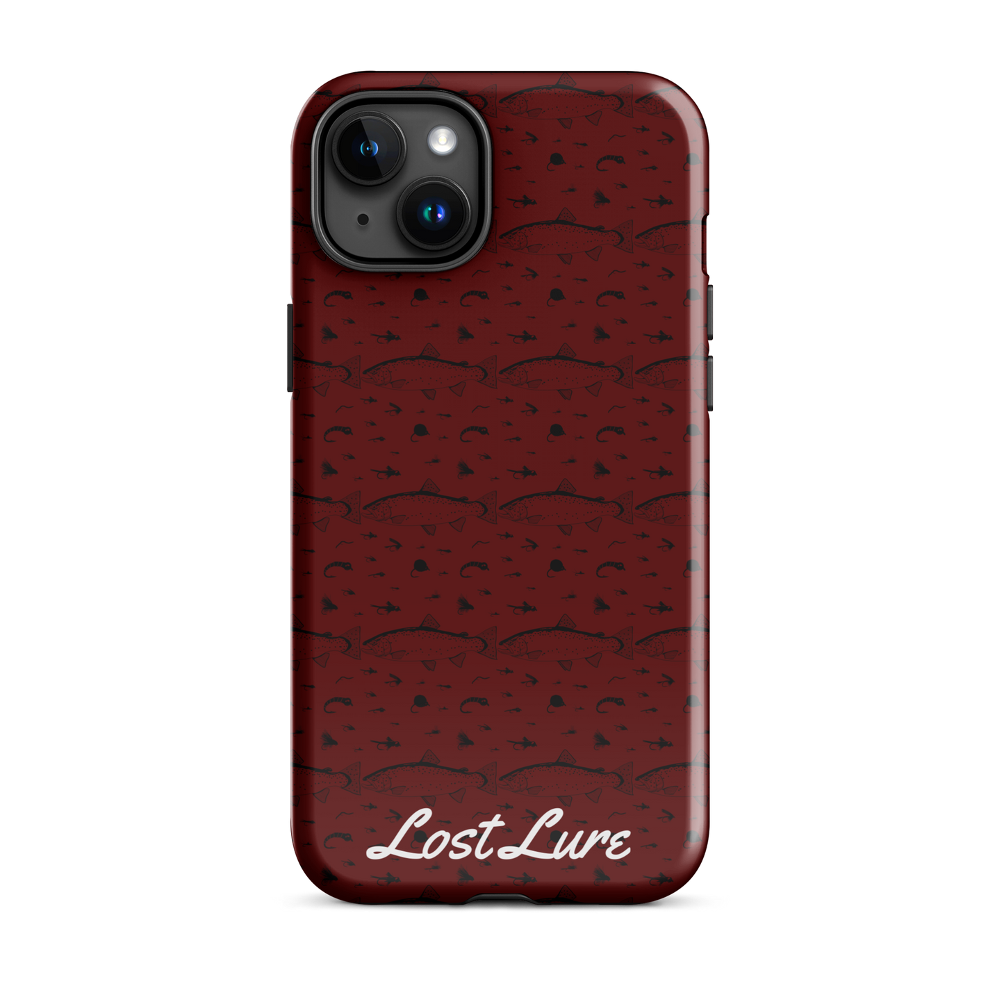 Trout and Fly Pattern for iPhone® (Red)
