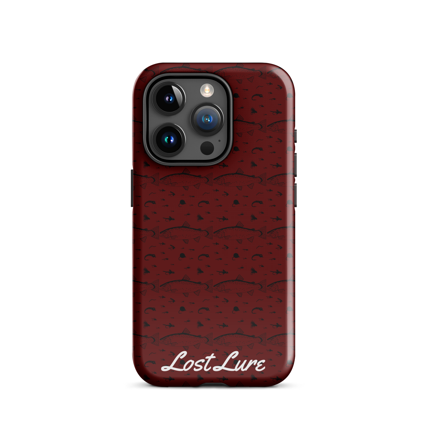 Trout and Fly Pattern for iPhone® (Red)