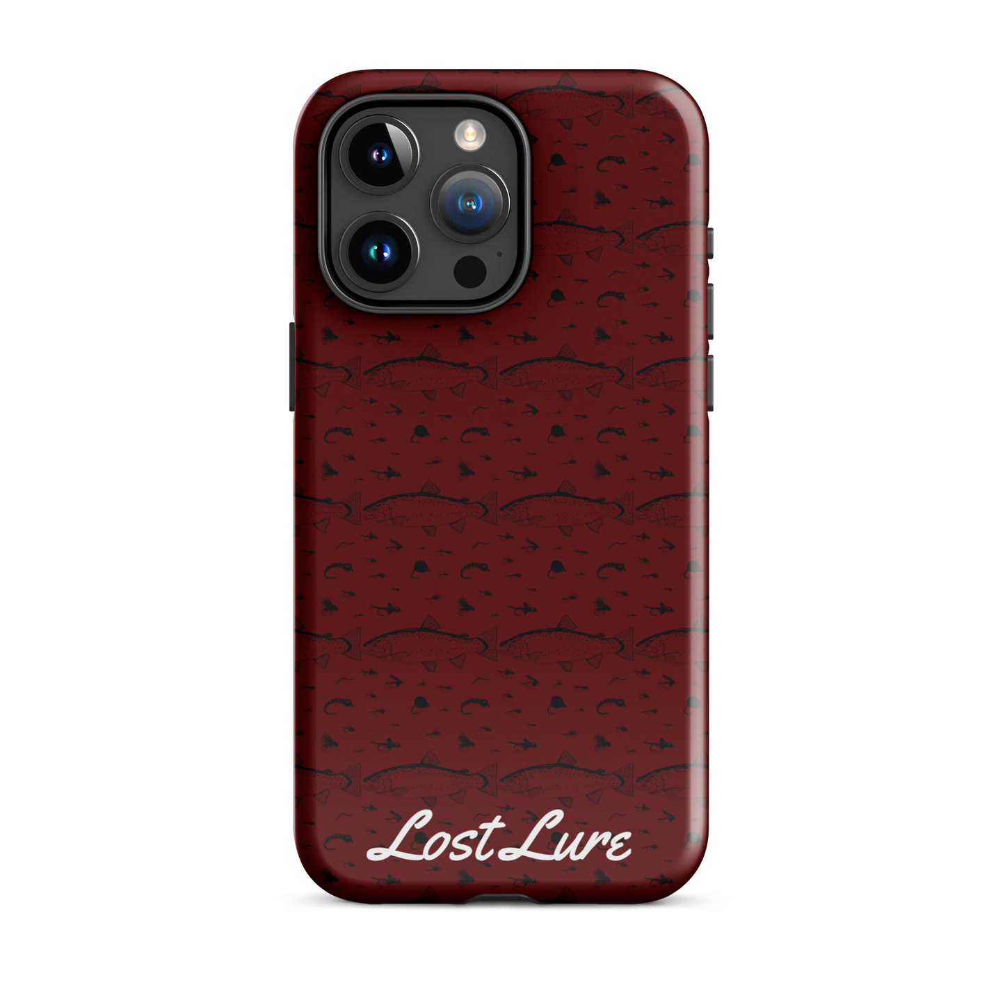 Trout and Fly Pattern for iPhone® (Red)