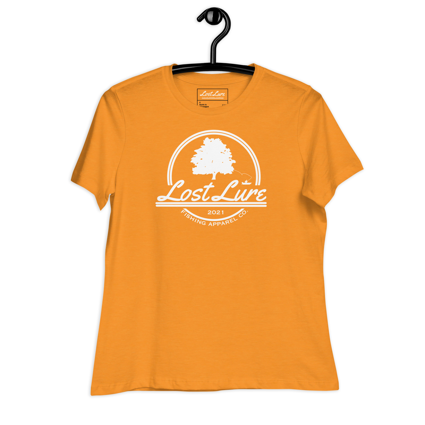 Orange Woman’s Lost Lure Fishing Shirt.